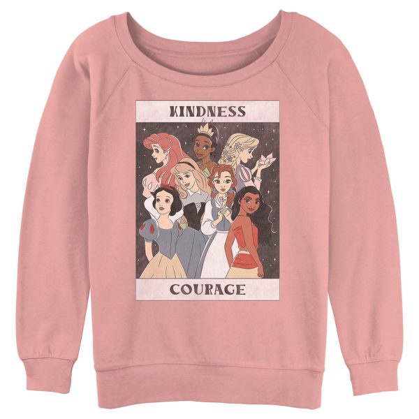 Junior_s Disney Princesses Kindness and Courage Poster Sweatshirt