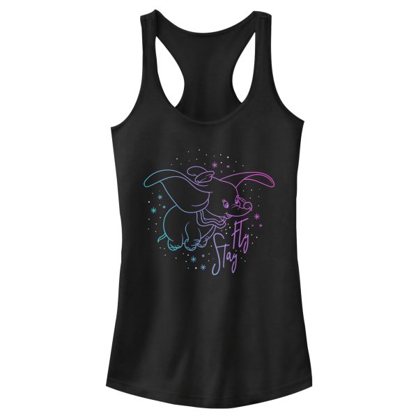 Junior_s Dumbo Stay Fly Outline Racerback Tank Top