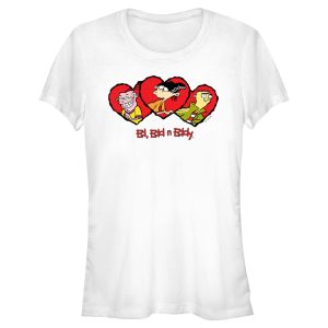 Junior_s Ed, Edd n Eddy Valentine_s Day Heart Portraits T-Shirt
