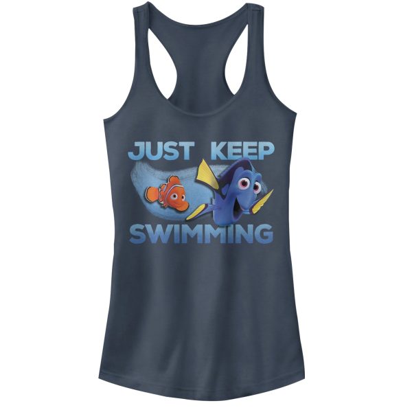 Junior_s Finding Dory Just Keep Swimming Current Racerback Tank Top