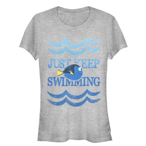 Junior_s Finding Dory Keep Swimming Waves T-Shirt