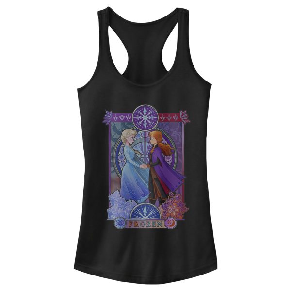 Junior_s Frozen 2 Sister Stained Glass Racerback Tank Top