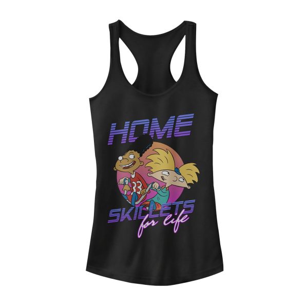 Junior_s Hey Arnold! Home Skillets for Life Racerback Tank Top