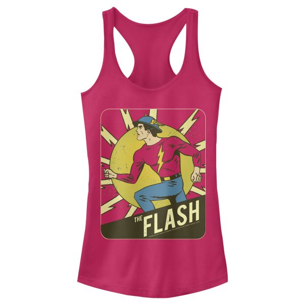 Junior_s Justice League Flash Vintage Frame Racerback Tank Top