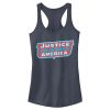 Junior_s Justice League Patriotic Frame Logo Racerback Tank Top