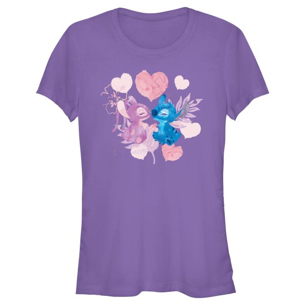 Junior_s Lilo & Stitch Angel Eskimo Kiss Watercolor T-Shirt