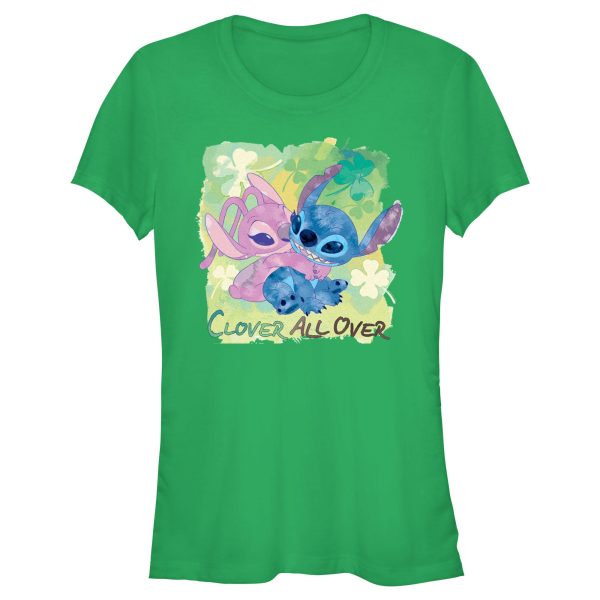 Junior_s Lilo & Stitch Clover All Over T-Shirt