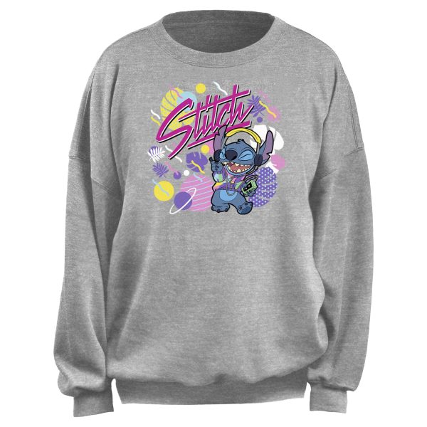 Junior_s Lilo & Stitch Colorful 90s Retro Stitch Sweatshirt