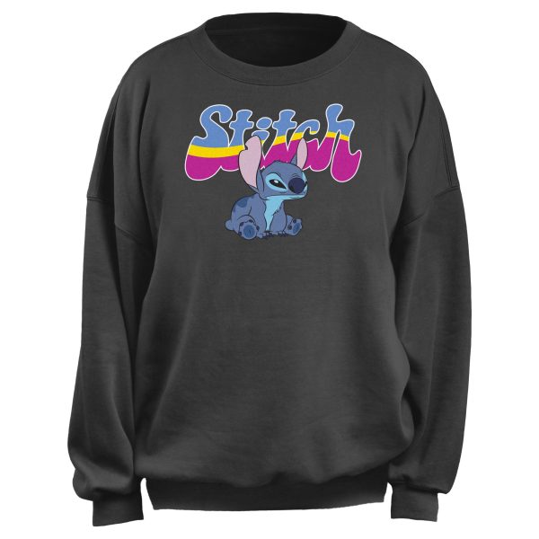 Junior_s Lilo & Stitch Groovy Squinting Stitch Sweatshirt