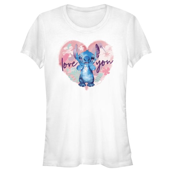 Junior_s Lilo & Stitch Love you Watercolor T-Shirt