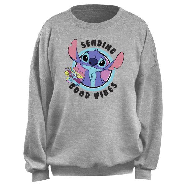 Junior_s Lilo & Stitch Sending Good Vibes Logo Sweatshirt