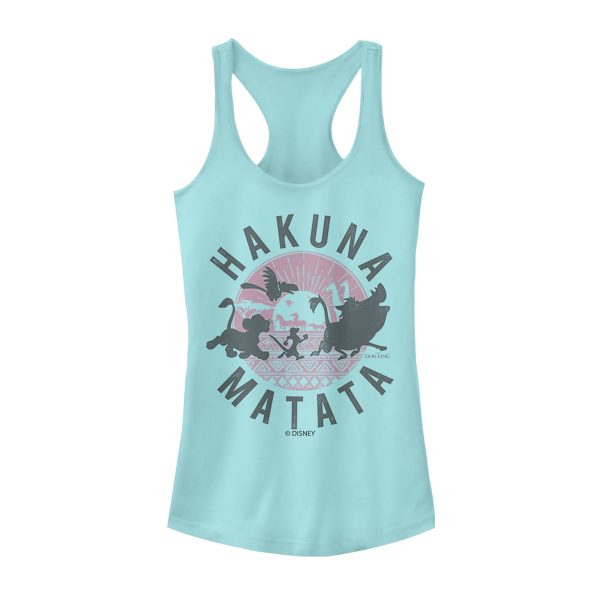 Junior_s Lion King Hakuna Matata Ornate Circle Racerback Tank Top