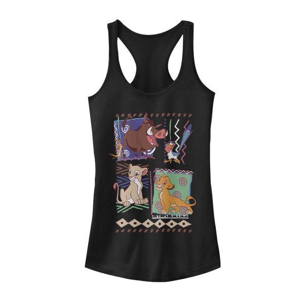 Junior_s Lion King Retro 90_s Savannah Friends Racerback Tank Top