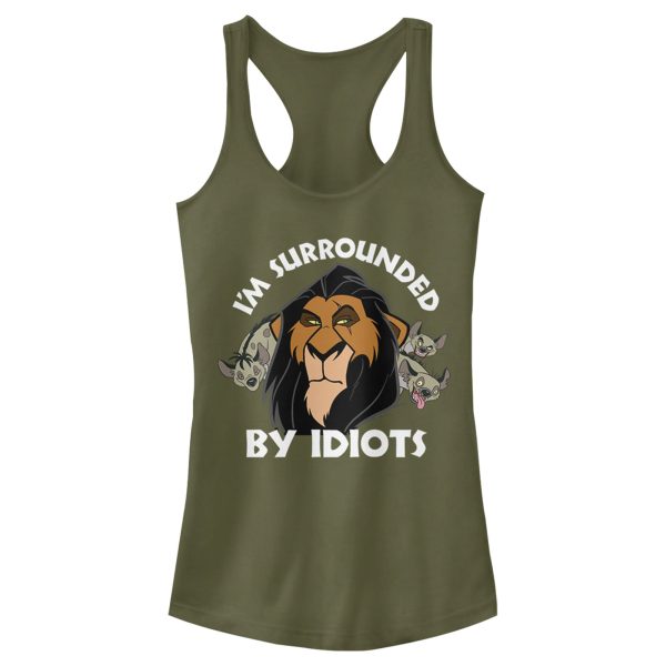 Junior_s Lion King Scar Surrounded by Idiots Racerback Tank Top