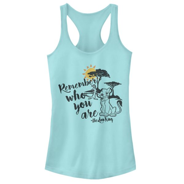 Junior_s Lion King Simba Never Forget Who You Are Racerback Tank Top