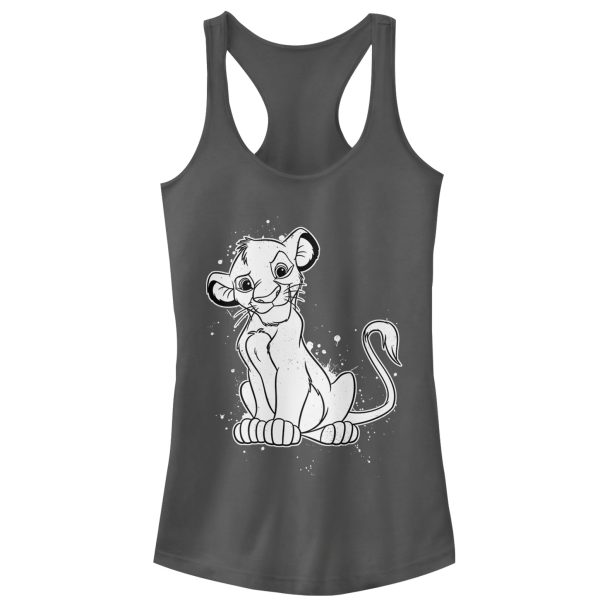 Junior_s Lion King Simba Smirk Paint Splatter Print Racerback Tank Top