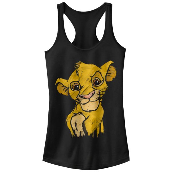 Junior_s Lion King Simba Smirk Racerback Tank Top