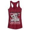 Junior_s Lion King Ugly Christmas Simba Racerback Tank Top
