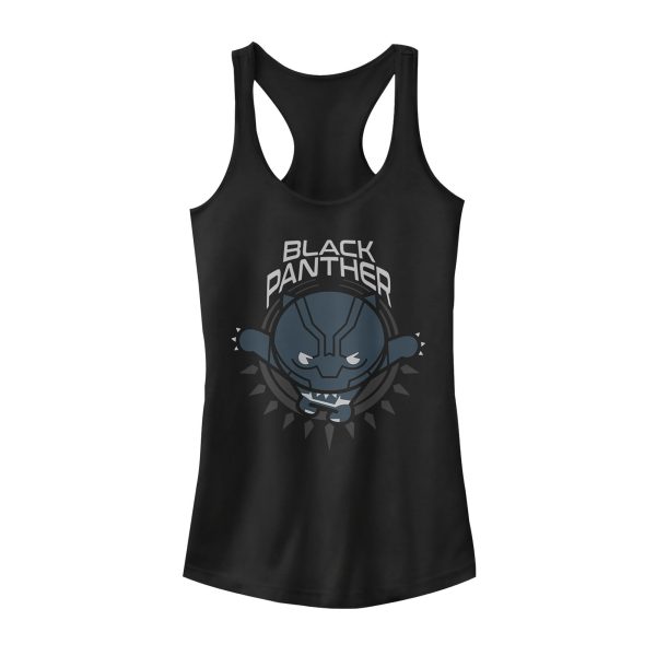 Junior_s Marvel Black Panther Kawaii Racerback Tank Top