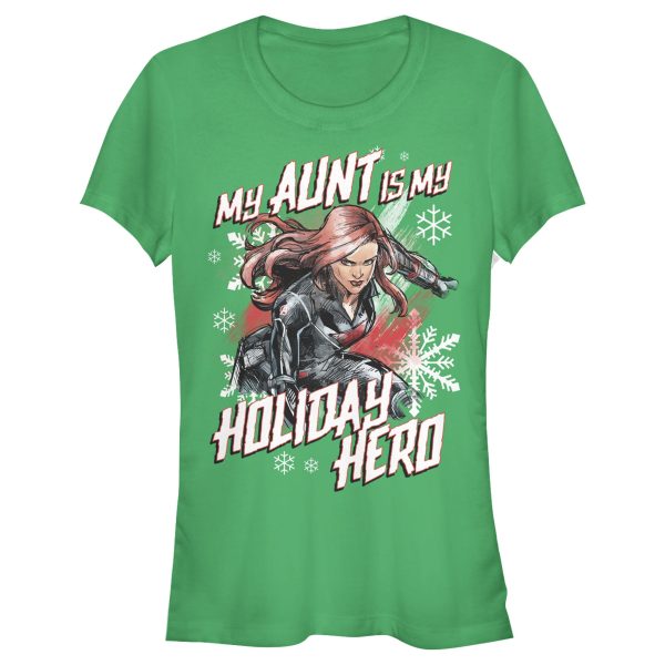 Junior_s Marvel Black Widow Aunt Holiday Hero T-Shirt