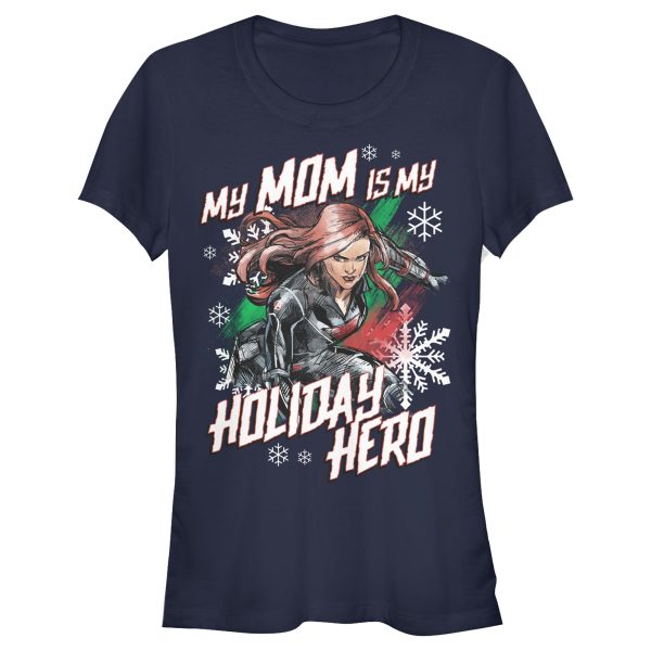 Junior_s Marvel Black Widow Mom Holiday Hero T-Shirt