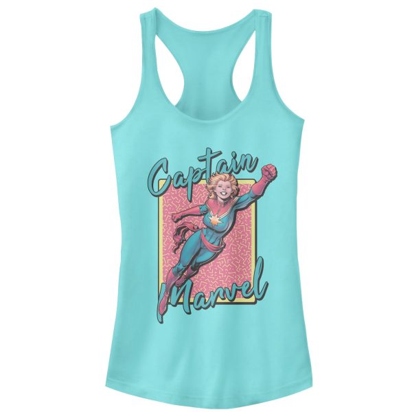 Junior_s Marvel Captain Marvel 90_s Vibe Racerback Tank Top