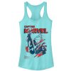 Junior_s Marvel Captain Marvel Streaks Racerback Tank Top