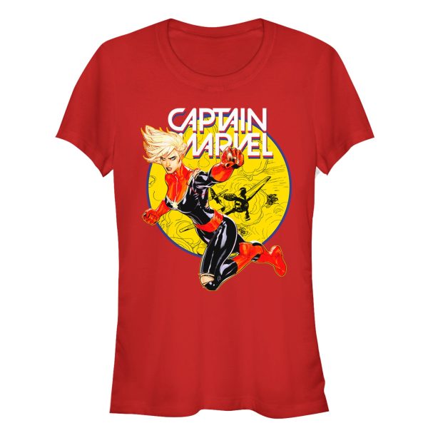 Junior_s Marvel Captain Marvel Vintage Ring T-Shirt