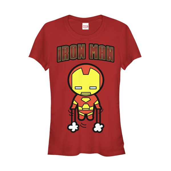 Junior_s Marvel Cartoon Kawaii Iron Man Flight T-Shirt