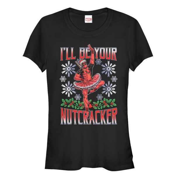 Junior’s Marvel Christmas Deadpool Nutcracker T-Shirt