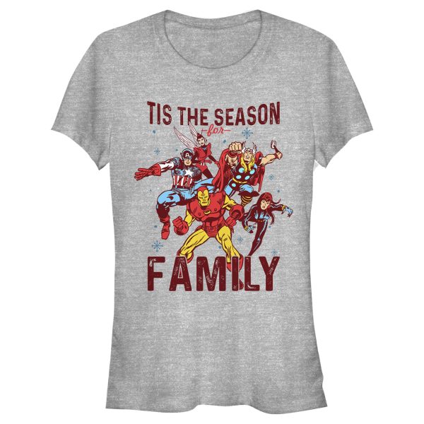 Junior’s Marvel Christmas Season for Family T-Shirt