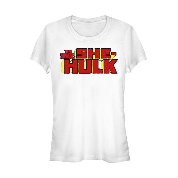 Junior’s Marvel Classic Savage She-Hulk Title T-Shirt