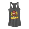 Junior’s Marvel Daredevil Cartoon Racerback Tank Top