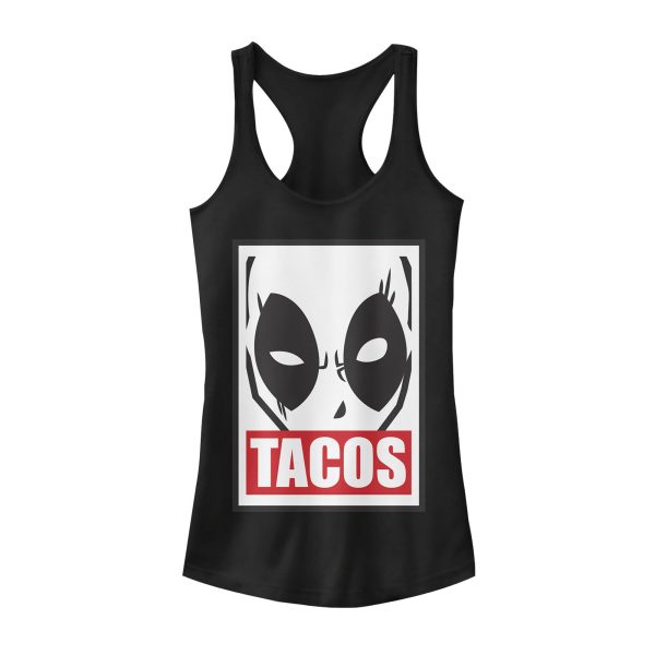 Junior’s Marvel Deadpool Tacos Racerback Tank Top