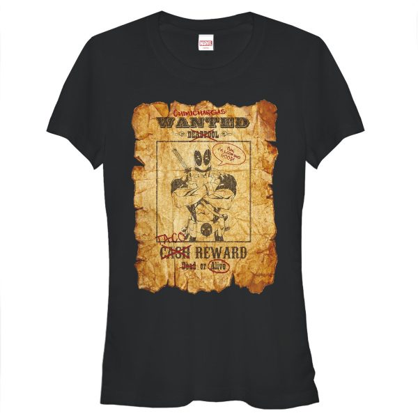 Junior’s Marvel Deadpool Wanted Poster T-Shirt