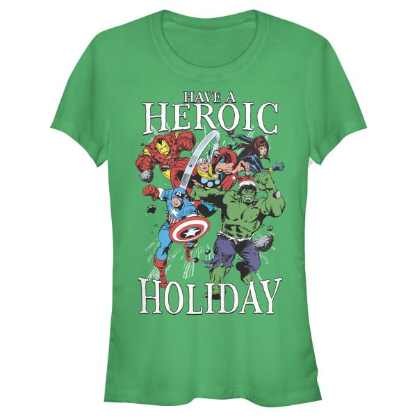 Junior’s Marvel Heroic Holiday Avengers T-Shirt