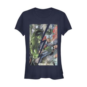 Junior’s Marvel Hulk Battles Thor T-Shirt