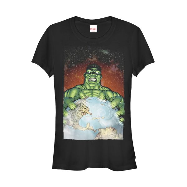 Junior’s Marvel Hulk Earth Stress Ball T-Shirt