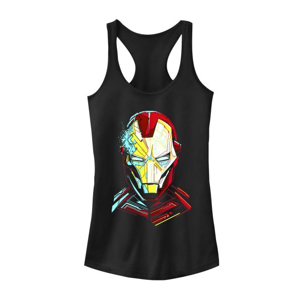 Junior’s Marvel Iron Man Sketch Racerback Tank Top