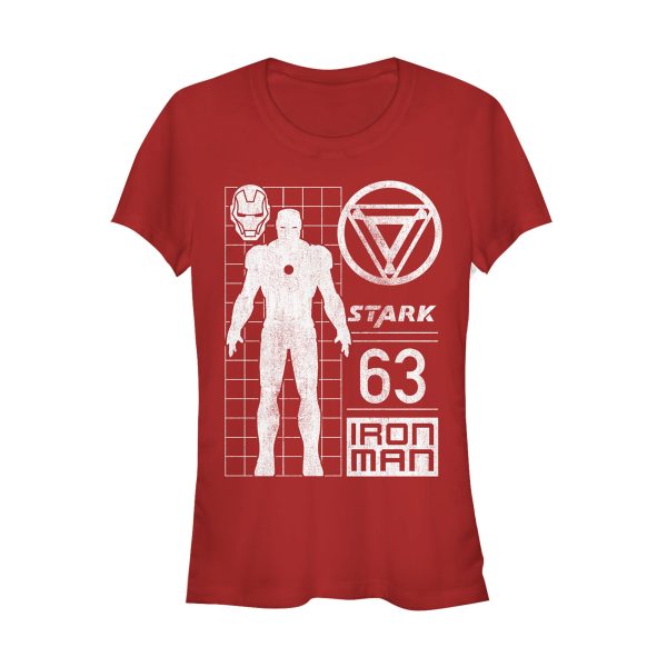 Junior’s Marvel Iron Man Stark 63 T-Shirt