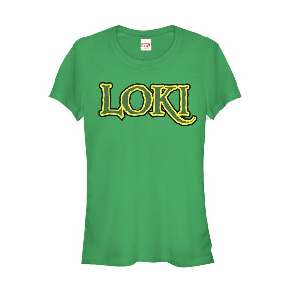 Junior’s Marvel Loki Villain Logo T-Shirt