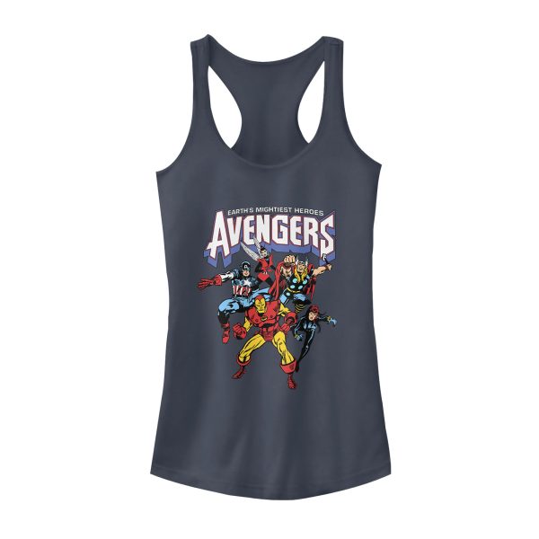 Junior’s Marvel Mightiest Heroes Avengers Racerback Tank Top