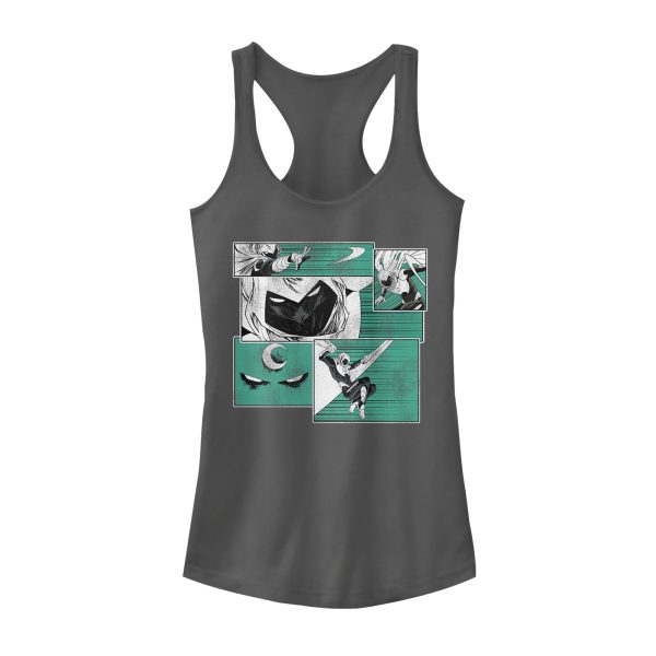 Junior’s Marvel Moon Knight Panels Racerback Tank Top