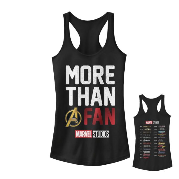 Junior’s Marvel More Than a Fan Racerback Tank Top