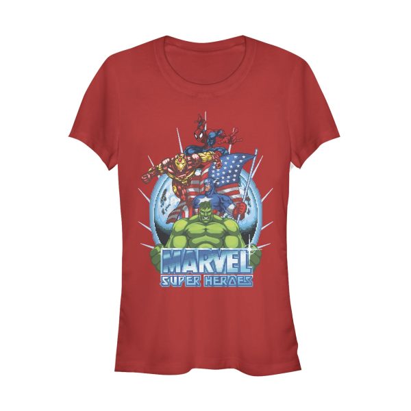 Junior’s Marvel Patriotic Heroes T-Shirt