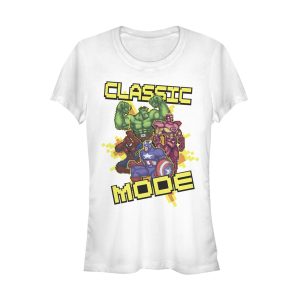 Junior’s Marvel Pixelated Classic Mode T-Shirt