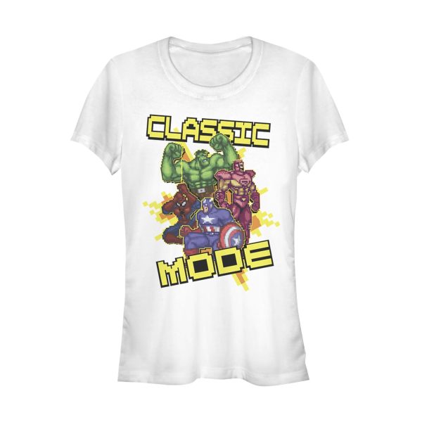 Junior’s Marvel Pixelated Classic Mode T-Shirt