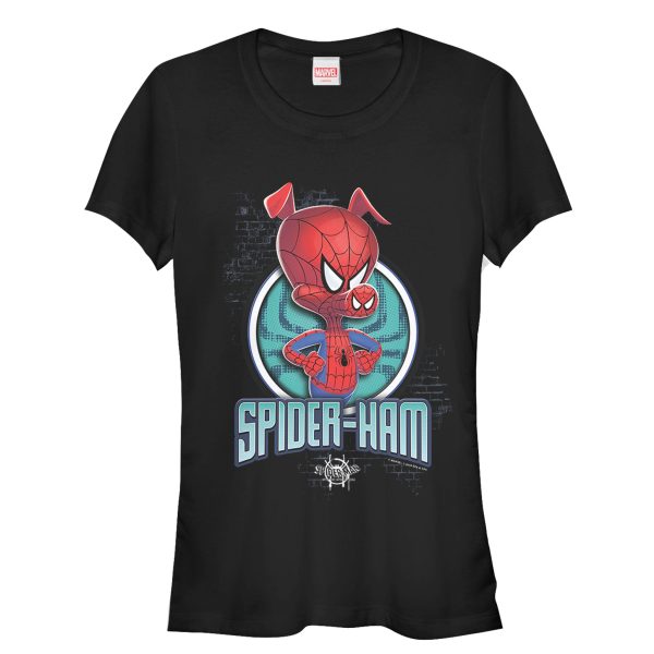 Junior’s Marvel Spider-Man Into the Spider-Verse Peter Porker T-Shirt