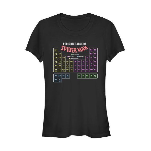 Junior’s Marvel Spider-Man Periodic Table T-Shirt