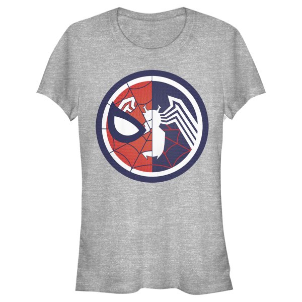 Junior’s Marvel Spider-Man Venom Split Circle T-Shirt